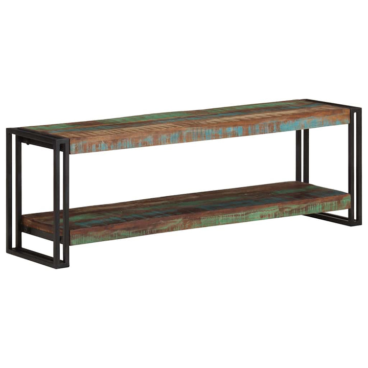 tv-skab 120x30x40 cm massivt genbrugstræ og stål