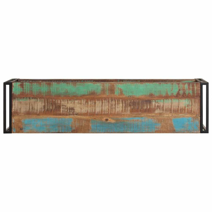 tv-skab 120x30x40 cm massivt genbrugstræ og stål
