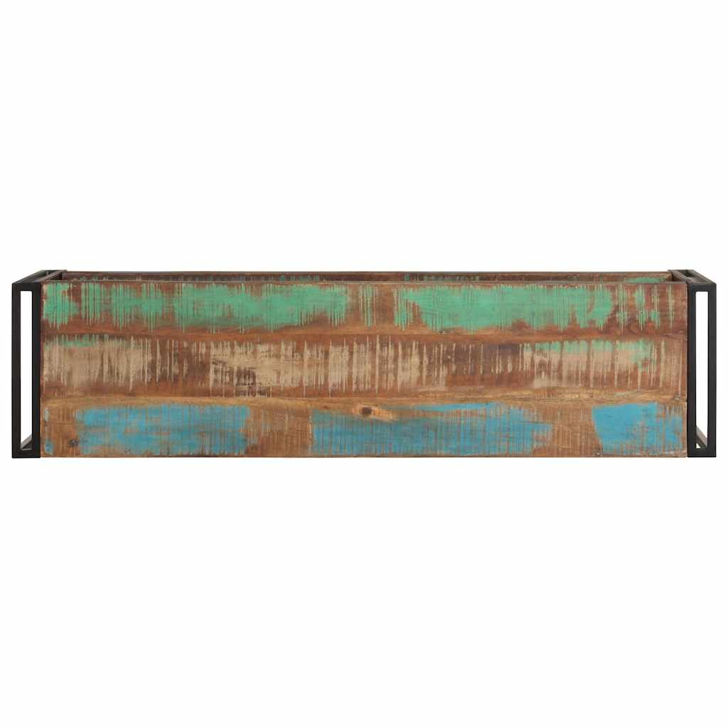 tv-skab 120x30x40 cm massivt genbrugstræ og stål