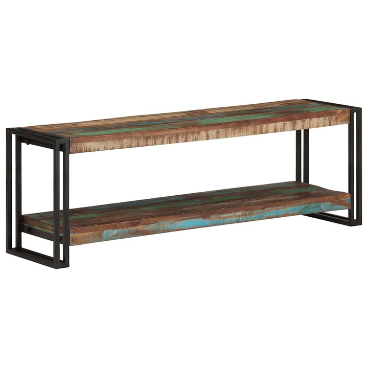 tv-skab 120x30x40 cm massivt genbrugstræ og stål