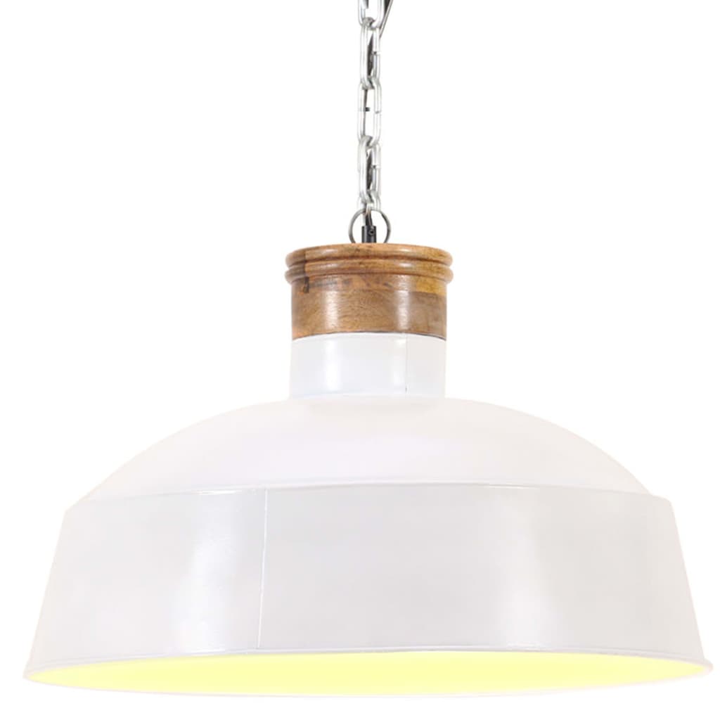 industriel hængelampe 58 cm E27 hvid