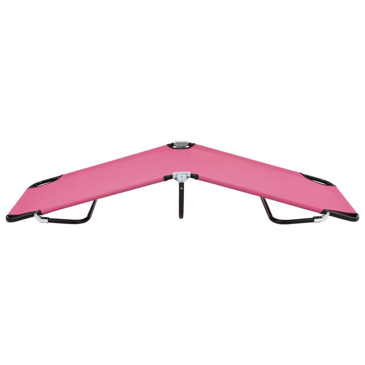 foldbar liggestol stål pink