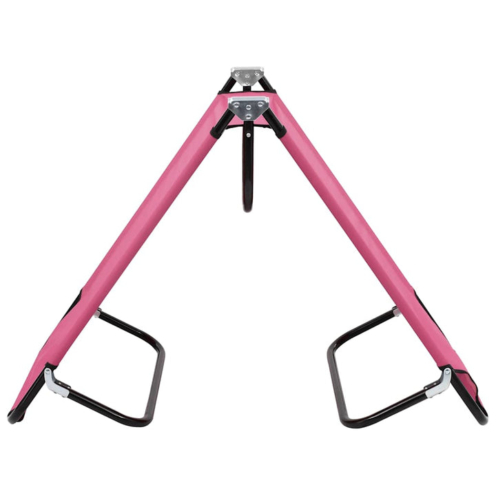 foldbar liggestol stål pink