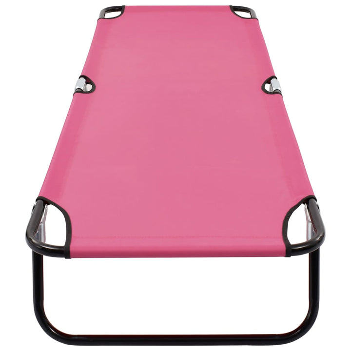 foldbar liggestol stål pink