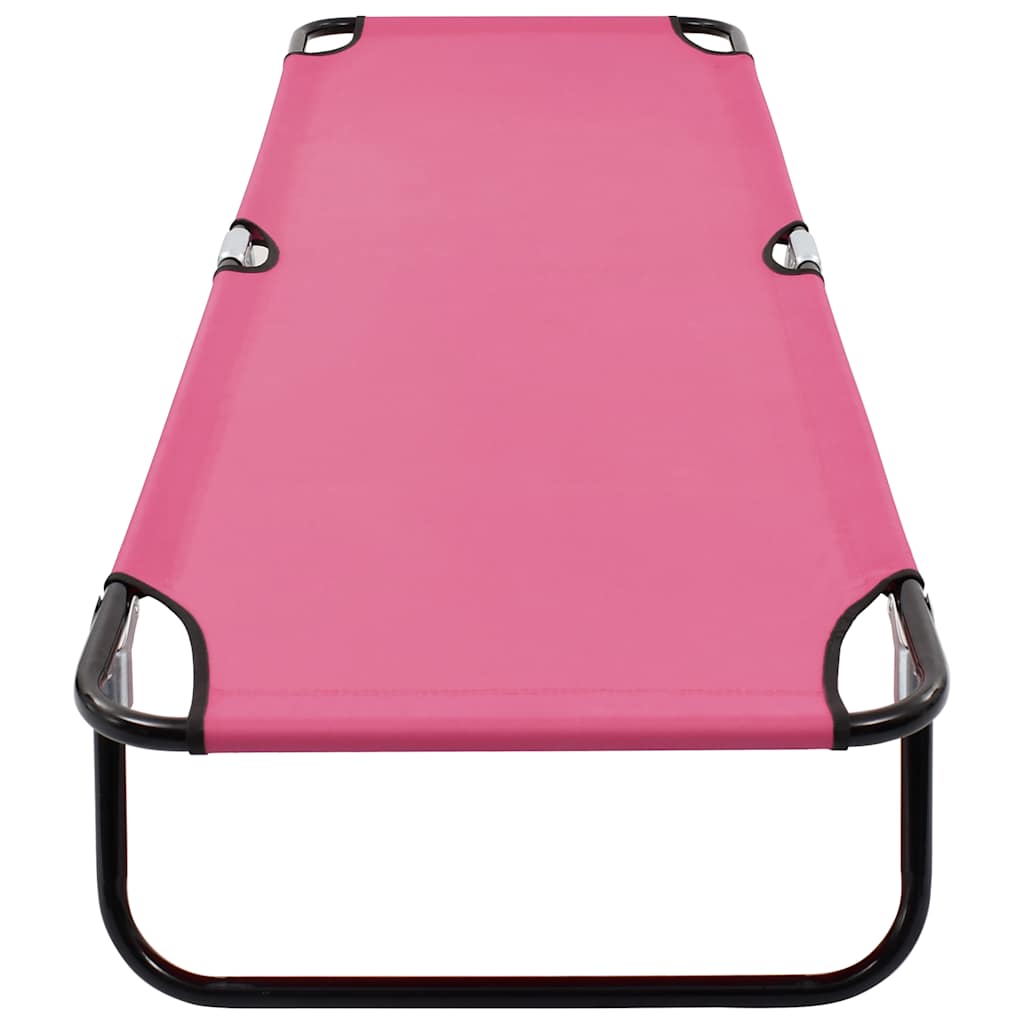 foldbar liggestol stål pink