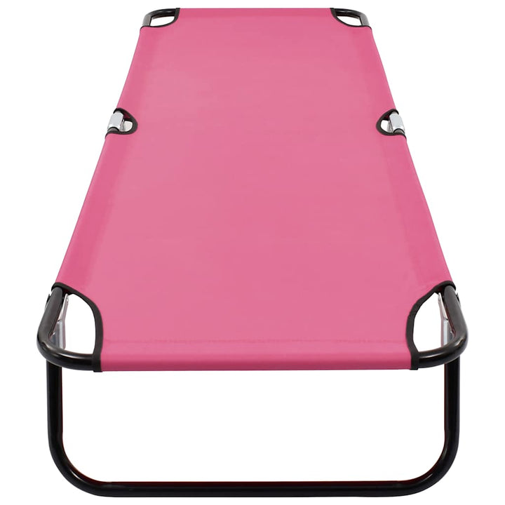 foldbar liggestol stål pink
