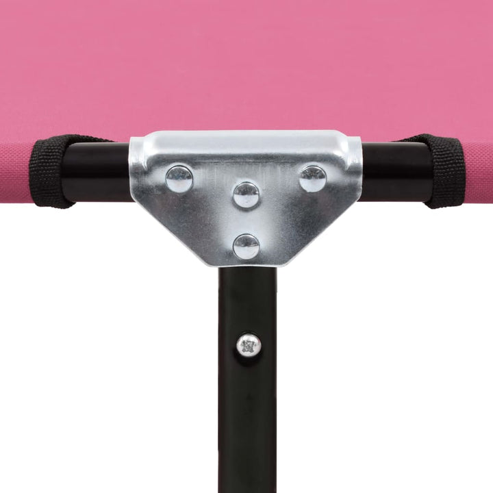 foldbar liggestol stål pink