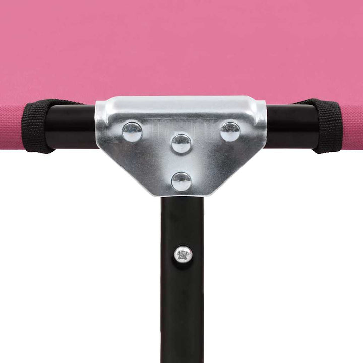 foldbar liggestol stål pink