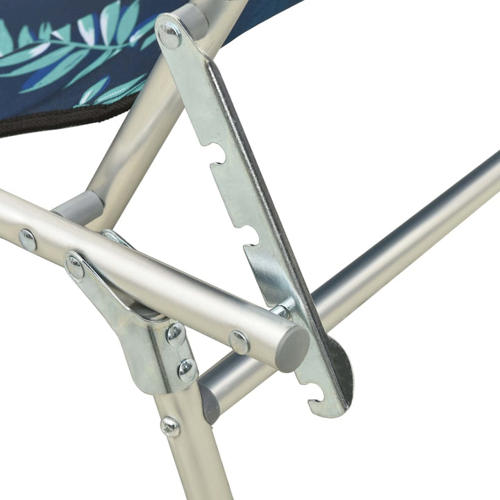 foldbar liggestol med baldakin aluminium bladmønster