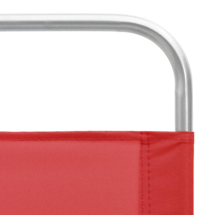 foldbare strandstole 2 stk. stof rød