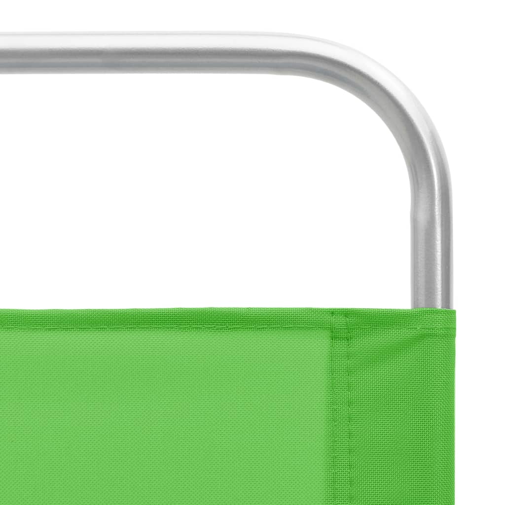 foldbare strandstole 2 stk. stof grøn
