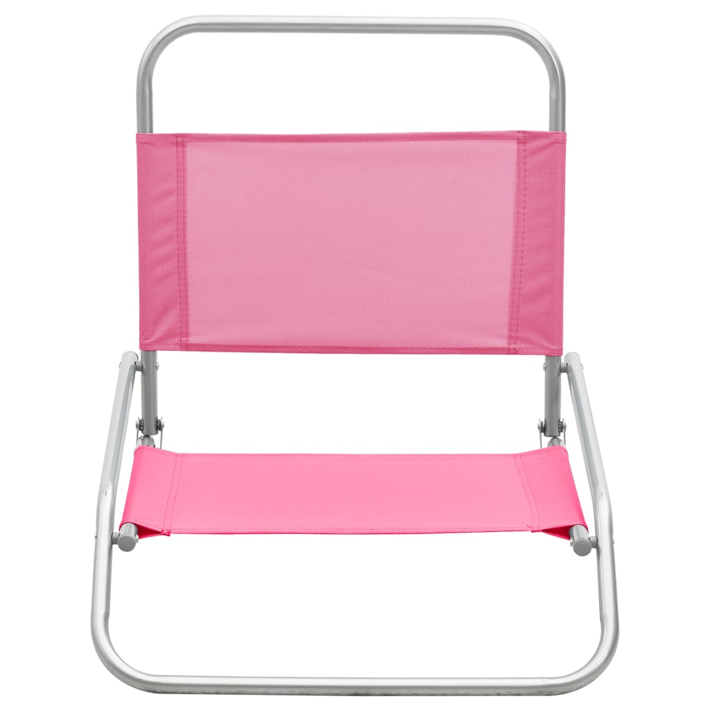 foldbare strandstole 2 stk. stof pink