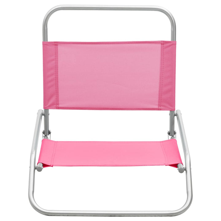 foldbare strandstole 2 stk. stof pink