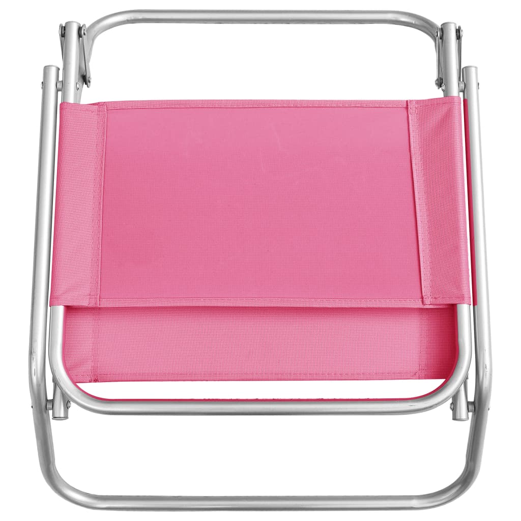 foldbare strandstole 2 stk. stof pink