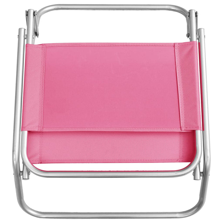 foldbare strandstole 2 stk. stof pink