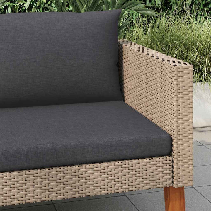 1-personssofa med hynder polyrattan beige