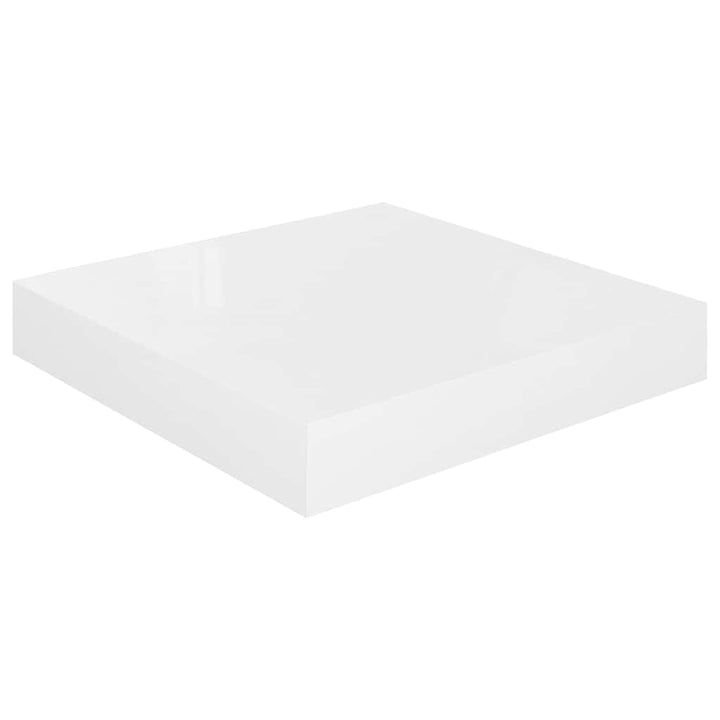 væghylder 4 stk. 23x23,5x3,8 cm MDF hvid højglans