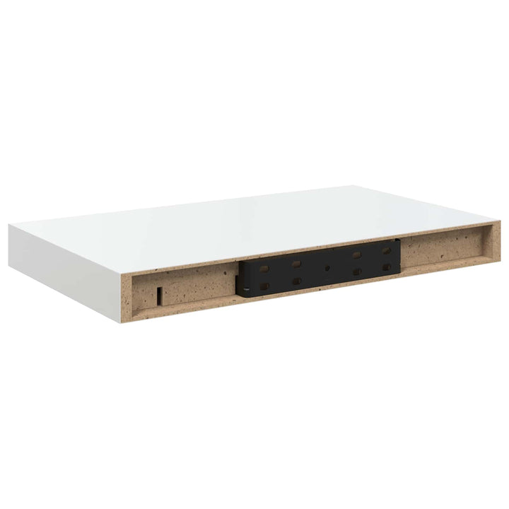 væghylder 2 stk. 40x23,5x3,8 cm MDF hvid højglans