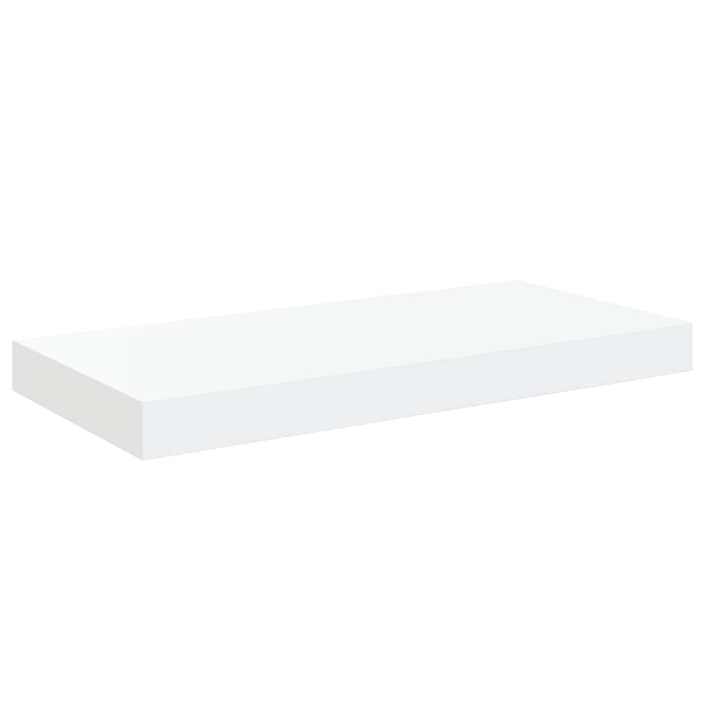 væghylder 2 stk. 50x23x3,8 cm MDF hvid højglans