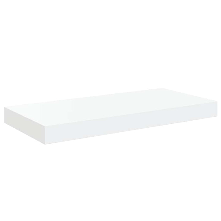 væghylder 2 stk. 50x23x3,8 cm MDF hvid højglans