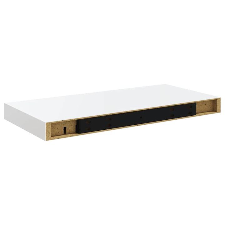 væghylder 2 stk. 50x23x3,8 cm MDF hvid højglans