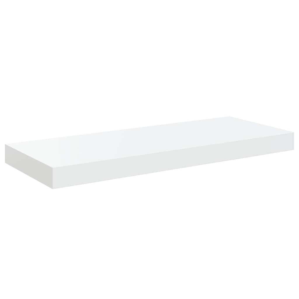 væghylder 2 stk. 60x23,5x3,8 cm MDF hvid højglans