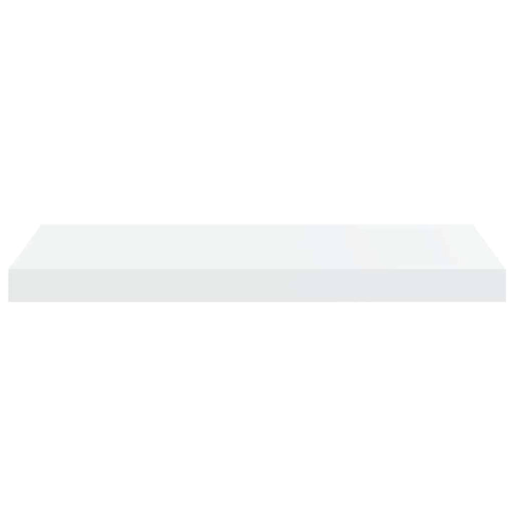 væghylder 2 stk. 60x23,5x3,8 cm MDF hvid højglans