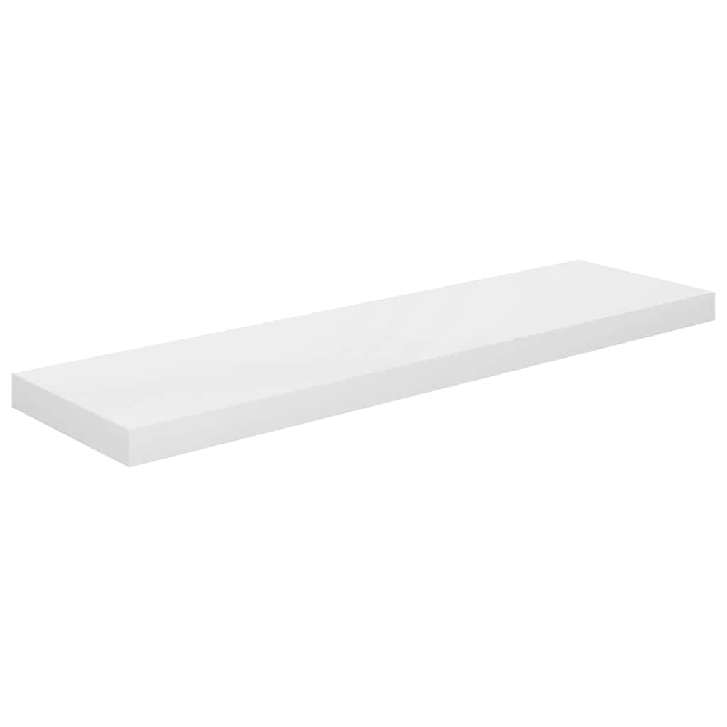 væghylder 2 stk. 90x23,5x3,8 cm MDF hvid højglans