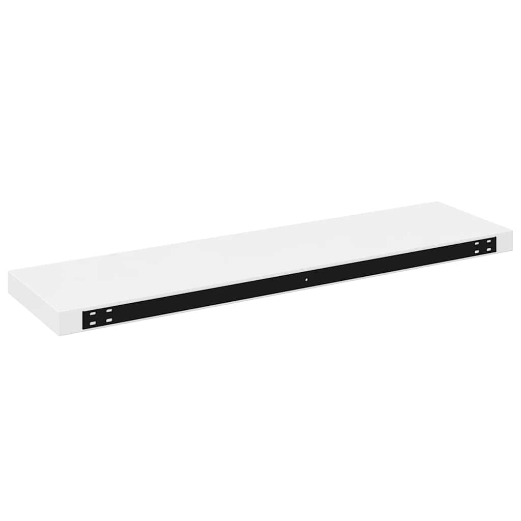 væghylder 2 stk. 90x23,5x3,8 cm MDF hvid højglans