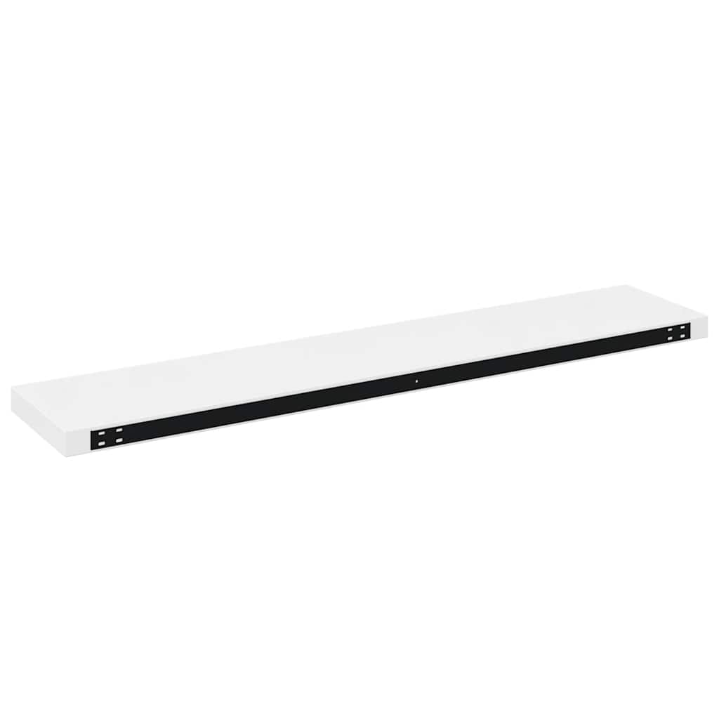væghylder 2 stk. 120x23,5x3,8 cm MDF hvid højglans