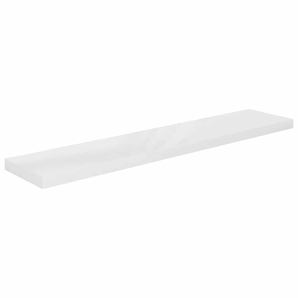 væghylder 4 stk. 120x23,5x3,8 cm MDF hvid højglans