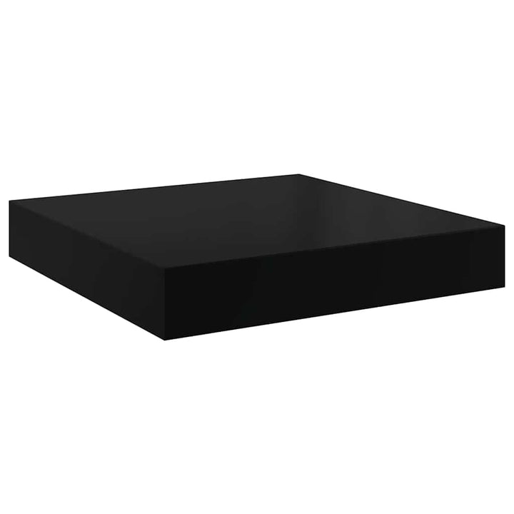 væghylder 2 stk. 23x23,5x3,8 cm MDF sort højglans