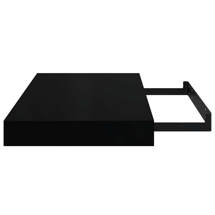 væghylder 2 stk. 40x23,5x3,8 cm MDF sort højglans