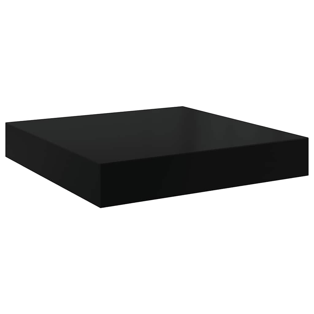 væghylder 4 stk. 40x23,5x3,8 cm MDF sort højglans