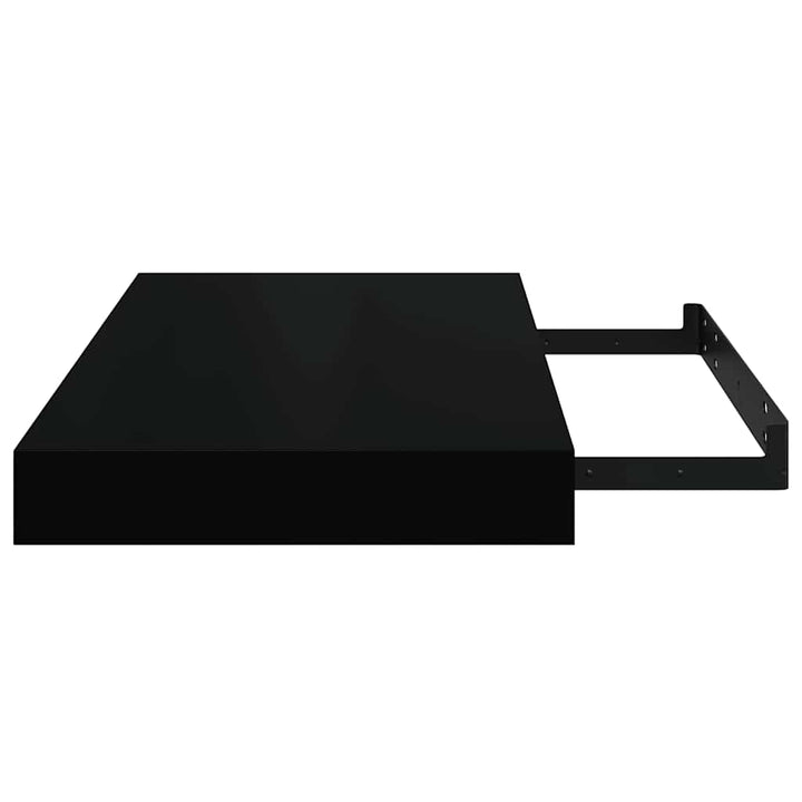 væghylder 4 stk. 40x23,5x3,8 cm MDF sort højglans