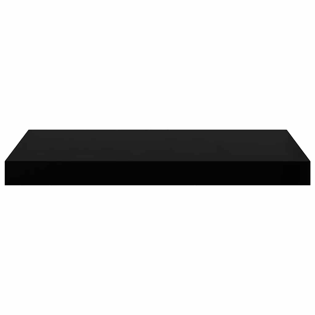 væghylder 2 stk. 50x23,5x3,8 cm MDF sort højglans