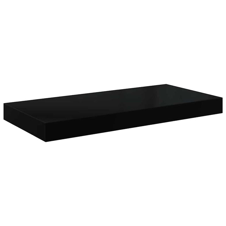 væghylder 4 stk. 50x23,5x3,8 cm MDF sort højglans