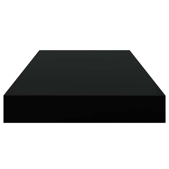 væghylder 4 stk. 50x23,5x3,8 cm MDF sort højglans