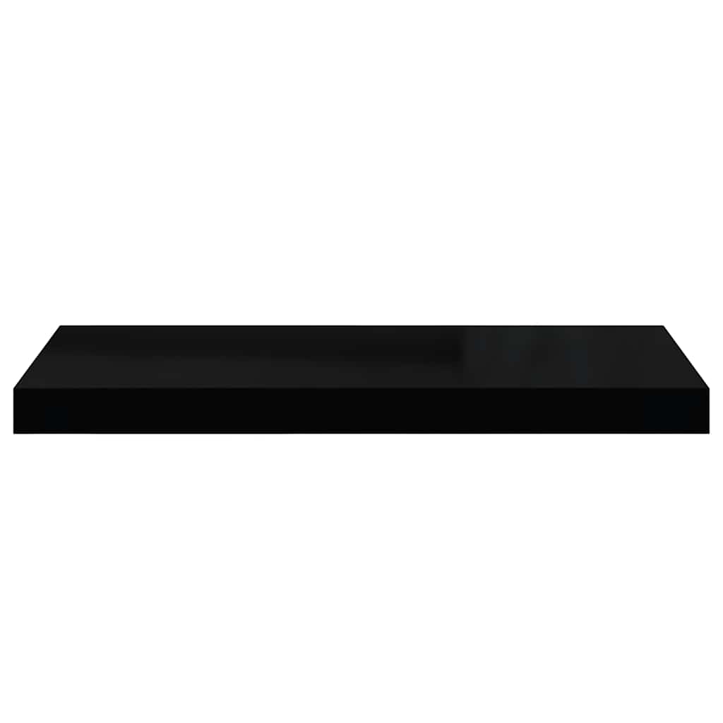 væghylder 2 stk. 60x23,5x3,8 cm MDF sort højglans
