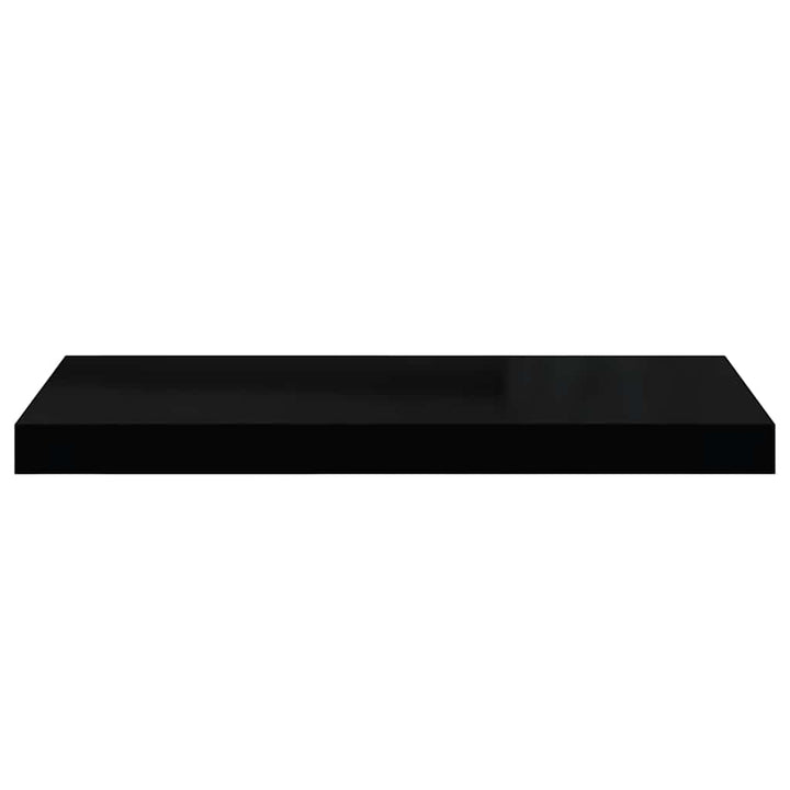 væghylder 2 stk. 60x23,5x3,8 cm MDF sort højglans