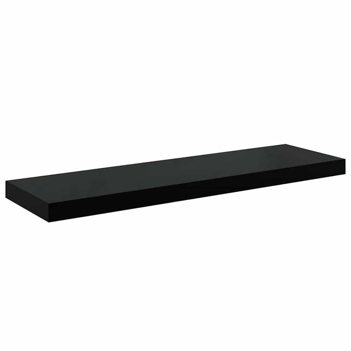 væghylder 4 stk. 80x23,5x3,8 cm MDF sort højglans