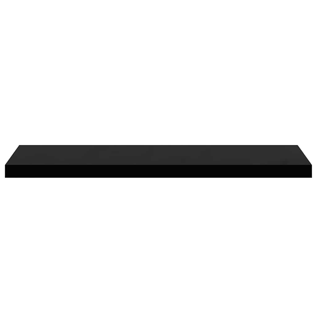væghylder 2 stk. 90x23,5x3,8 cm MDF sort højglans