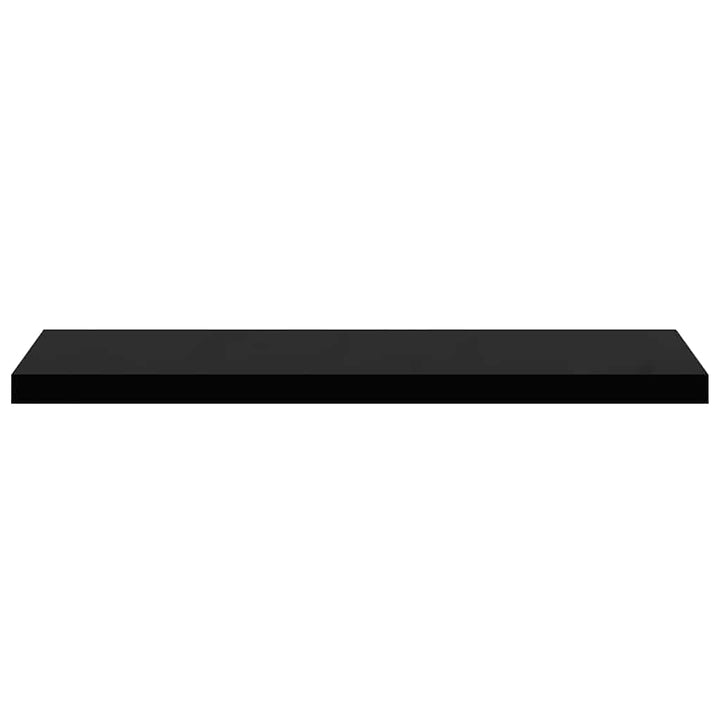 væghylder 2 stk. 90x23,5x3,8 cm MDF sort højglans