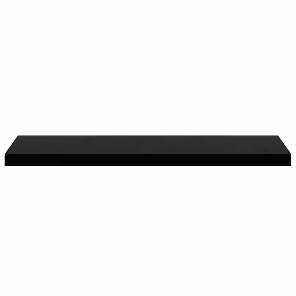 væghylder 4 stk. 90x23,5x3,8 cm MDF sort højglans