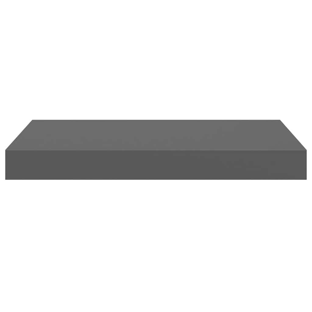 væghylder 2 stk. 40x23,5x3,8 cm MDF grå højglans