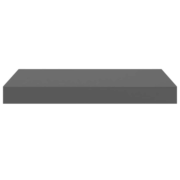 væghylder 2 stk. 40x23,5x3,8 cm MDF grå højglans