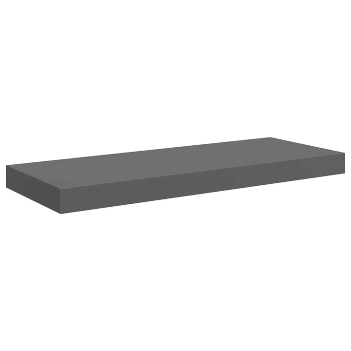 væghylder 2 stk. 60x23,5x3,8 cm MDF grå højglans