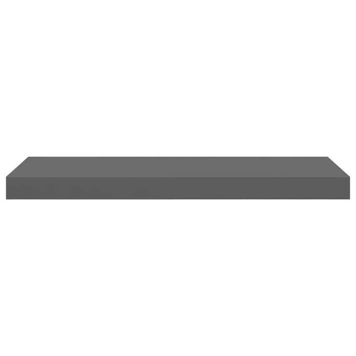 væghylder 2 stk. 60x23,5x3,8 cm MDF grå højglans