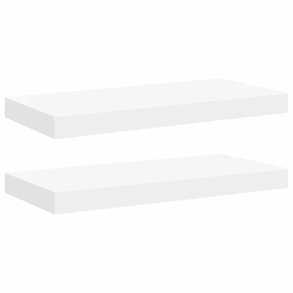 væghylder 2 stk. 50x23x3,8 cm MDF hvid