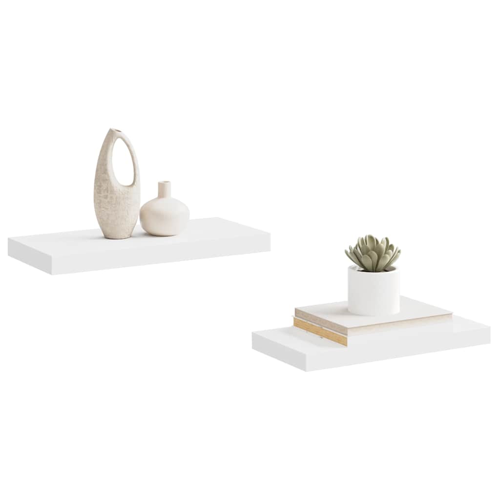væghylder 2 stk. 50x23x3,8 cm MDF hvid